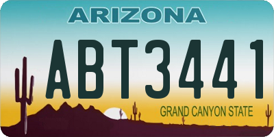AZ license plate ABT3441