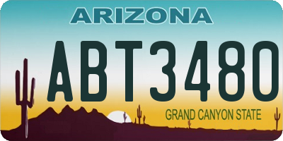 AZ license plate ABT3480