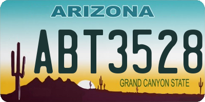 AZ license plate ABT3528