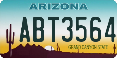 AZ license plate ABT3564