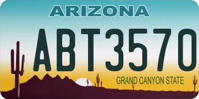 AZ license plate ABT3570