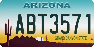 AZ license plate ABT3571