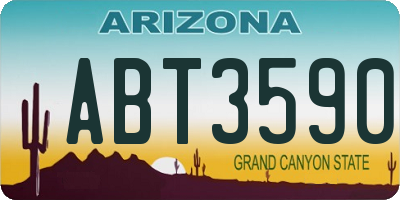 AZ license plate ABT3590