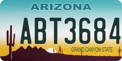 AZ license plate ABT3684