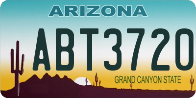 AZ license plate ABT3720