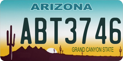 AZ license plate ABT3746