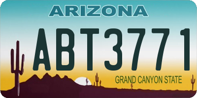 AZ license plate ABT3771