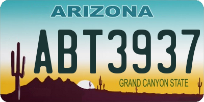 AZ license plate ABT3937
