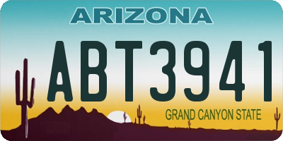 AZ license plate ABT3941