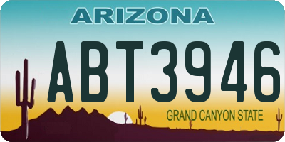 AZ license plate ABT3946