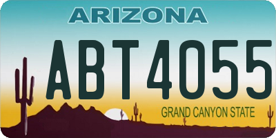AZ license plate ABT4055