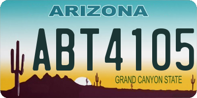 AZ license plate ABT4105
