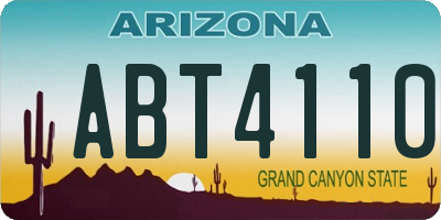 AZ license plate ABT4110