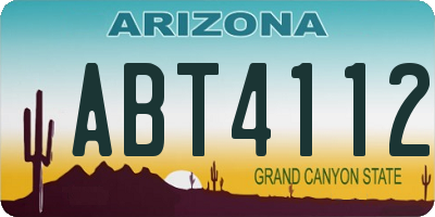 AZ license plate ABT4112