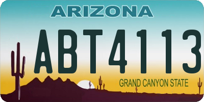 AZ license plate ABT4113