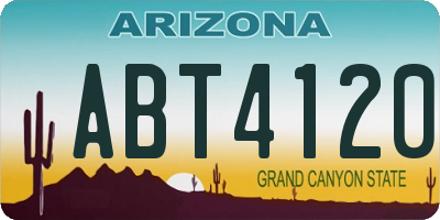 AZ license plate ABT4120