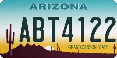 AZ license plate ABT4122