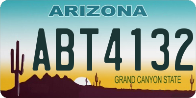 AZ license plate ABT4132
