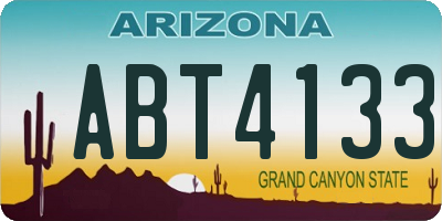 AZ license plate ABT4133