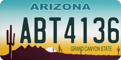 AZ license plate ABT4136