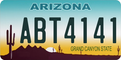 AZ license plate ABT4141