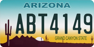 AZ license plate ABT4149