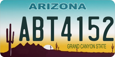 AZ license plate ABT4152