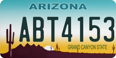 AZ license plate ABT4153