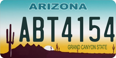 AZ license plate ABT4154