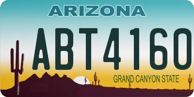 AZ license plate ABT4160
