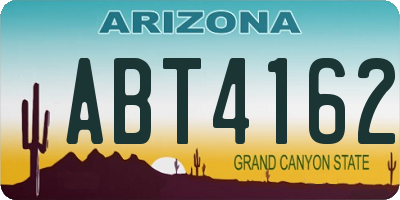AZ license plate ABT4162