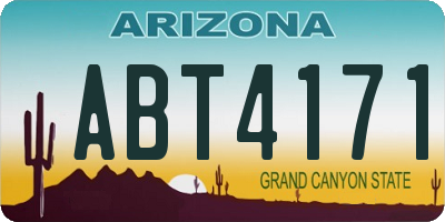 AZ license plate ABT4171