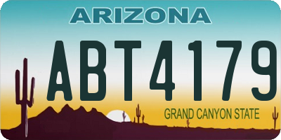 AZ license plate ABT4179
