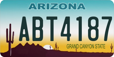AZ license plate ABT4187