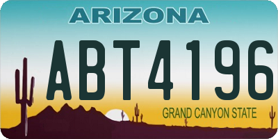 AZ license plate ABT4196
