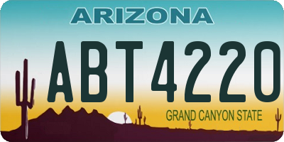 AZ license plate ABT4220