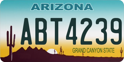 AZ license plate ABT4239