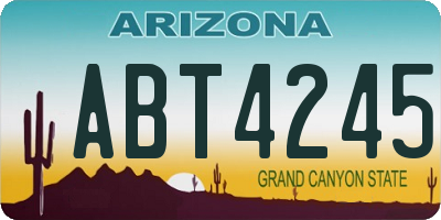 AZ license plate ABT4245