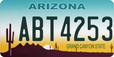 AZ license plate ABT4253