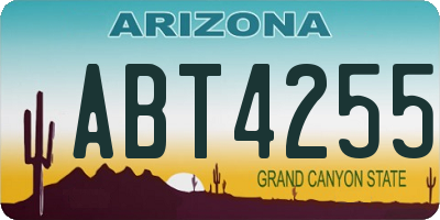 AZ license plate ABT4255