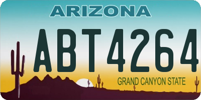AZ license plate ABT4264