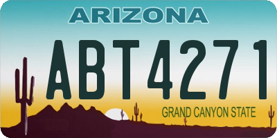 AZ license plate ABT4271