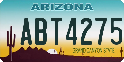 AZ license plate ABT4275