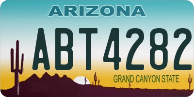AZ license plate ABT4282