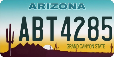 AZ license plate ABT4285