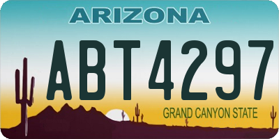 AZ license plate ABT4297