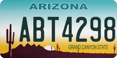 AZ license plate ABT4298