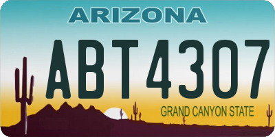 AZ license plate ABT4307