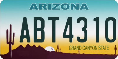 AZ license plate ABT4310