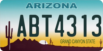 AZ license plate ABT4313